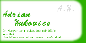 adrian wukovics business card